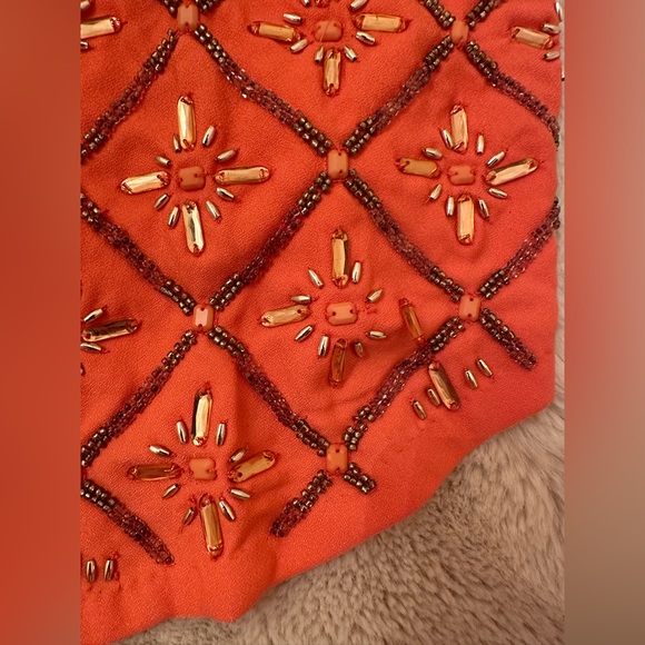 NBD Revolve Hypnotize Me Micro Mini Coral Beaded Dress NWOT Size Small - Picture 4 of 13